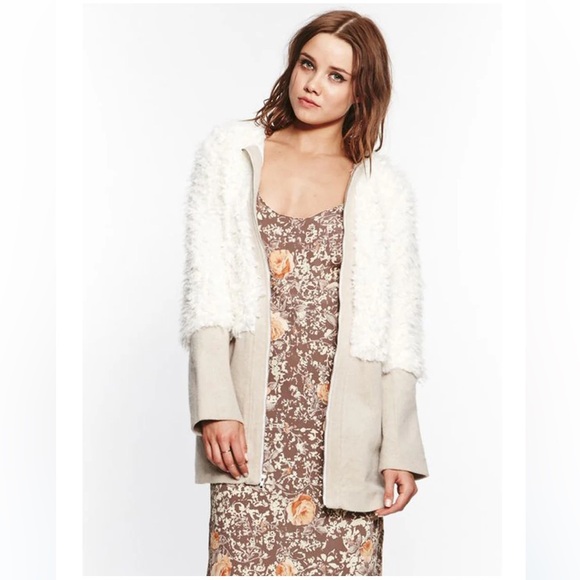 NWT For Love &Lemons Alpine Jacket - Natural White